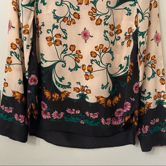 Maeve Anthropologie Florence Silk Floral Blouse - Picture 5 of 8
